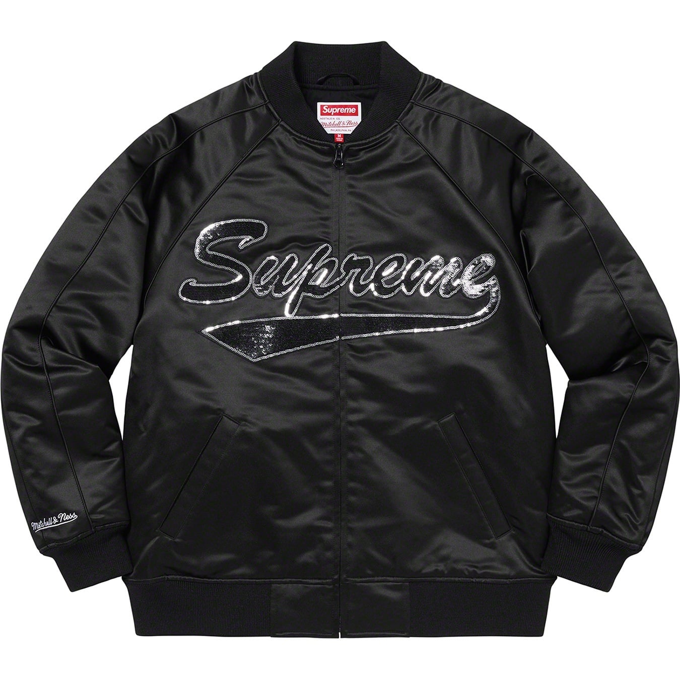 Supreme®/Mitchell & Ness® Sequin Logo Varsity Jacket view 10